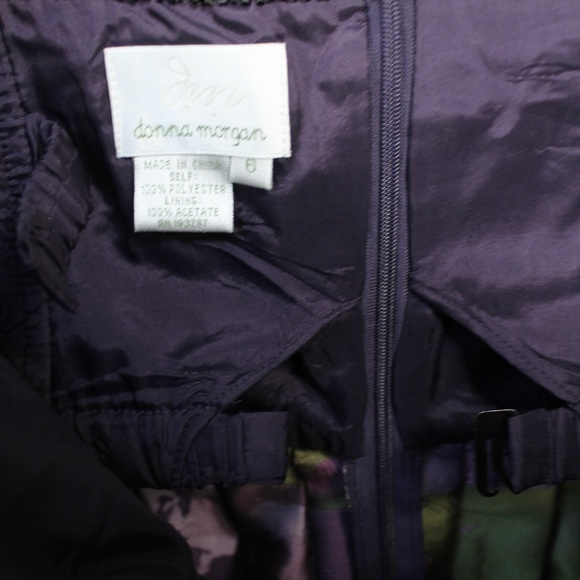 Donna Morgan Purple Belted Strapless Dress 6 New - Picture 8 of 8